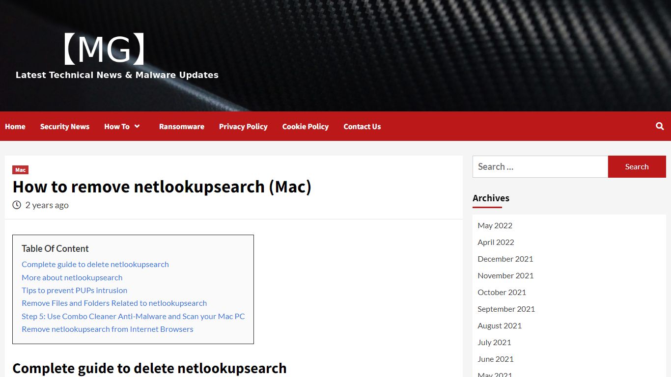 How to remove netlookupsearch (Mac) – Malware Guide